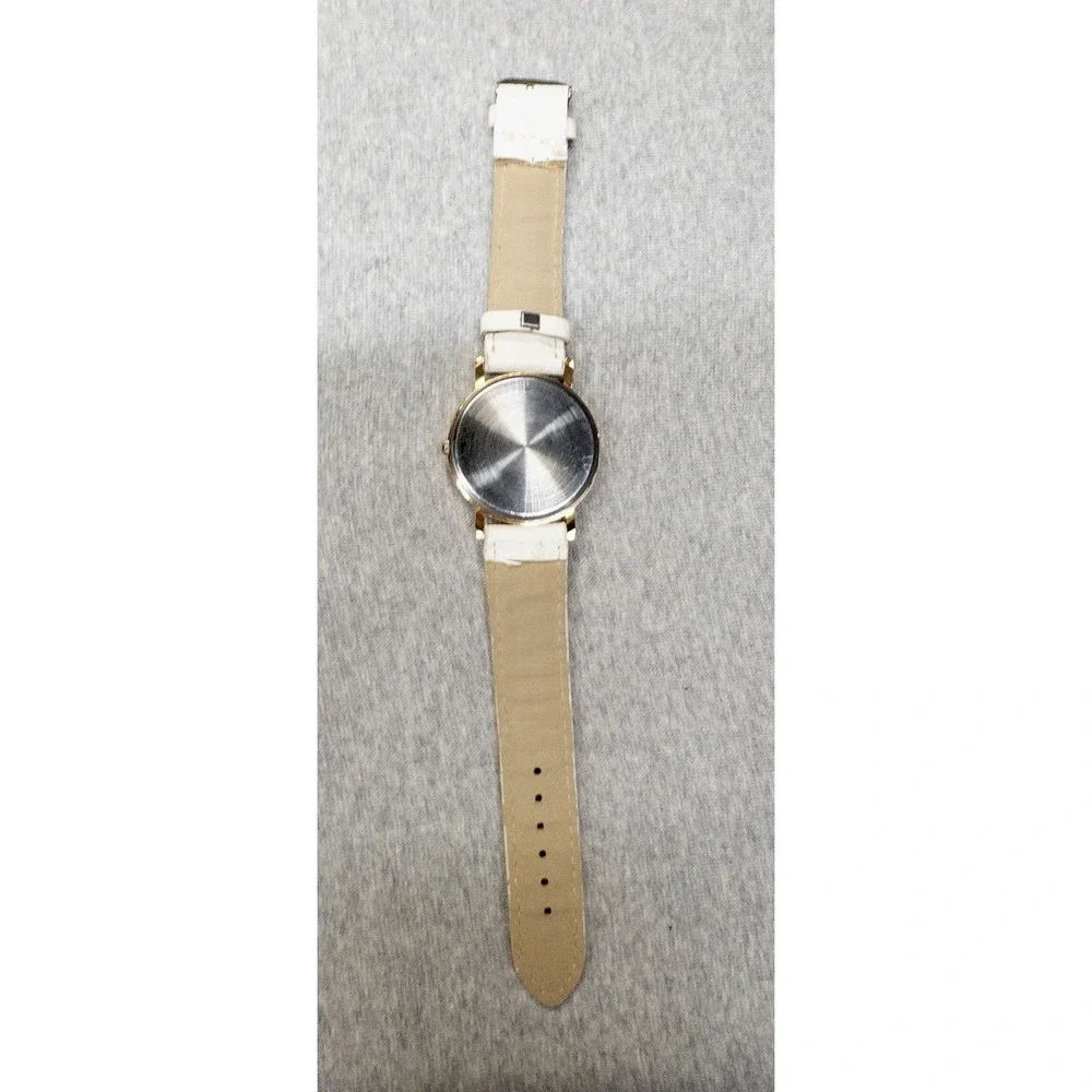 Geneva Platinum Watch Womens‎ Pink Anchor White Leather Band Nautical Chevron